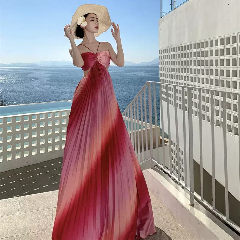 Celeste Pleated Maxi Dress