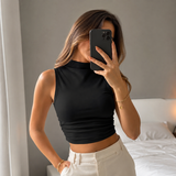Mock Neck Crop 1