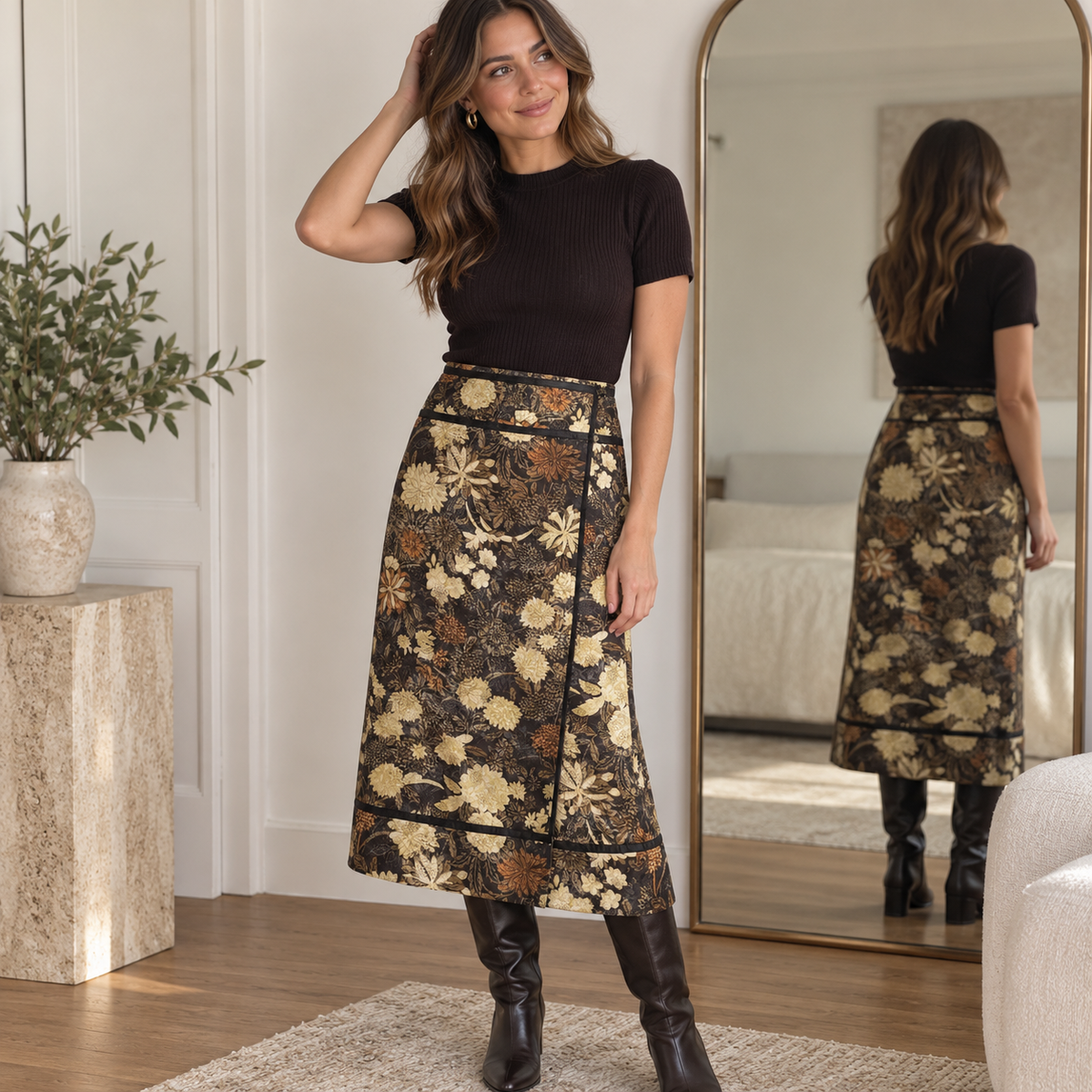 Floral Midi Skirt 1