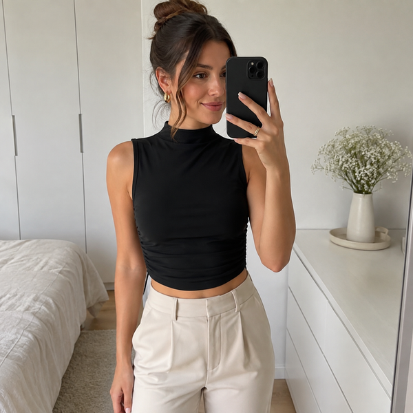 Mock Neck Crop 4