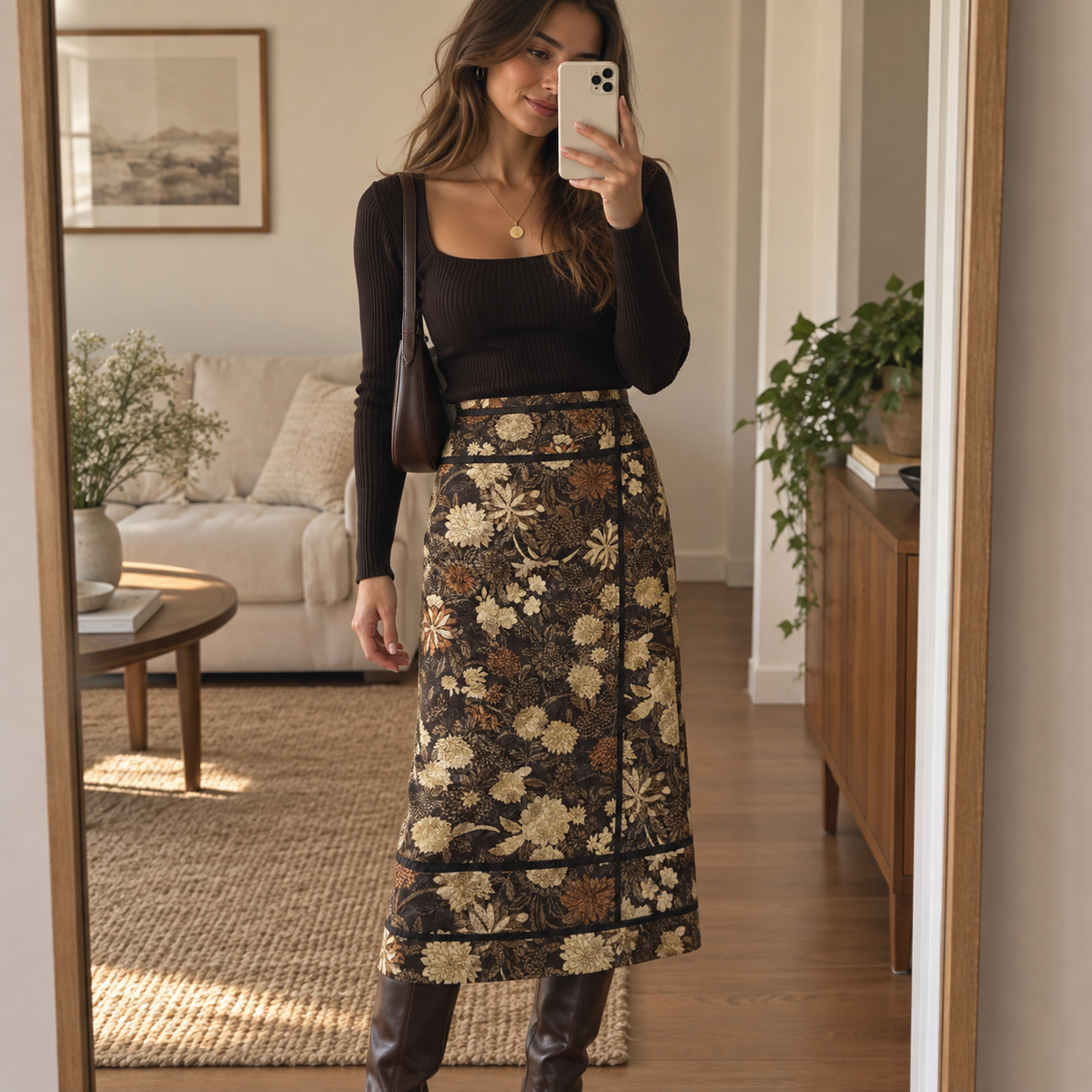 Floral Midi Skirt 2