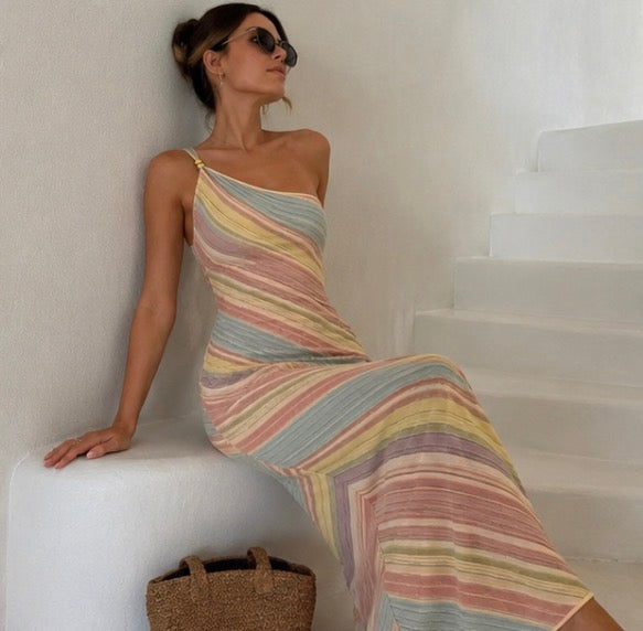 Celeste One-Shoulder Maxi Dress