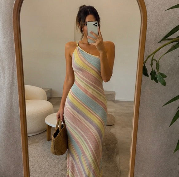 Celeste One-Shoulder Maxi Dress