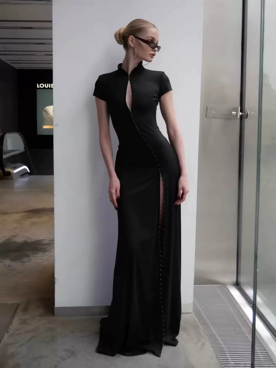 Sculpted Elegance Maxi Dress