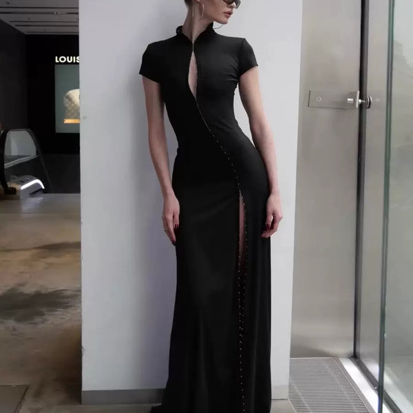 Sculpted Elegance Maxi Dress