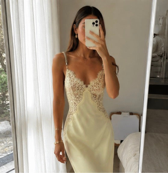 Lace Whisper Slip Dress