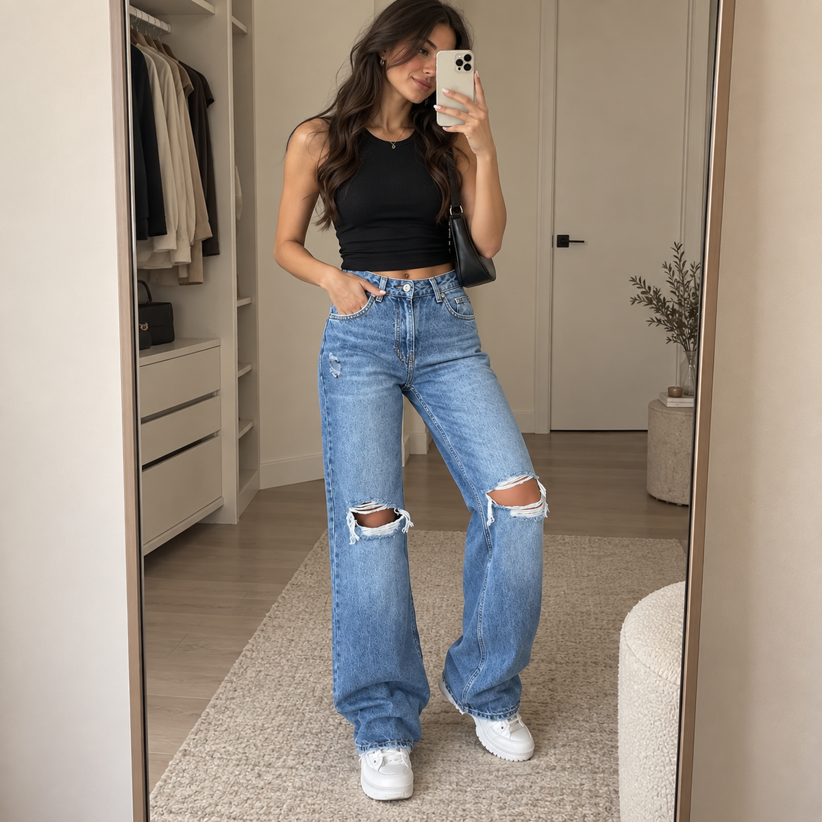 Relaxed Distressed Denim 3