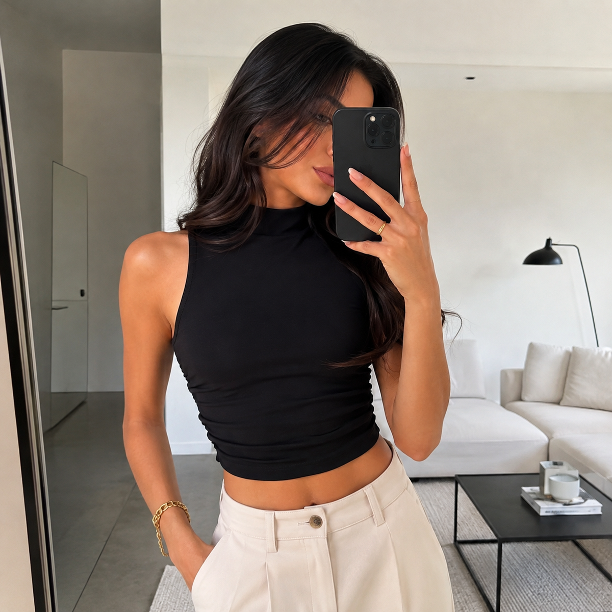 Mock Neck Crop 3