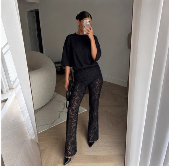 Lace Flare Pants