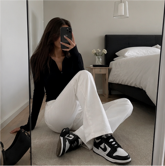 Die weite Jeans