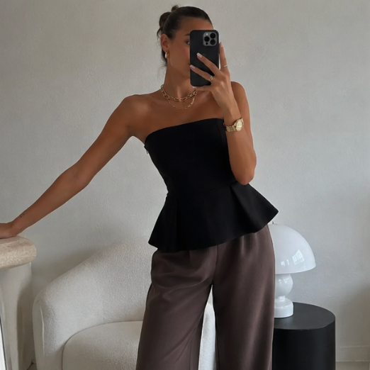 The Camille Peplum Top