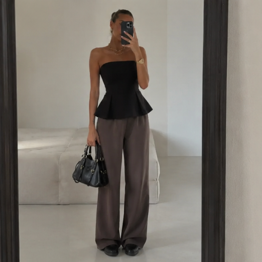 The Camille Peplum Top