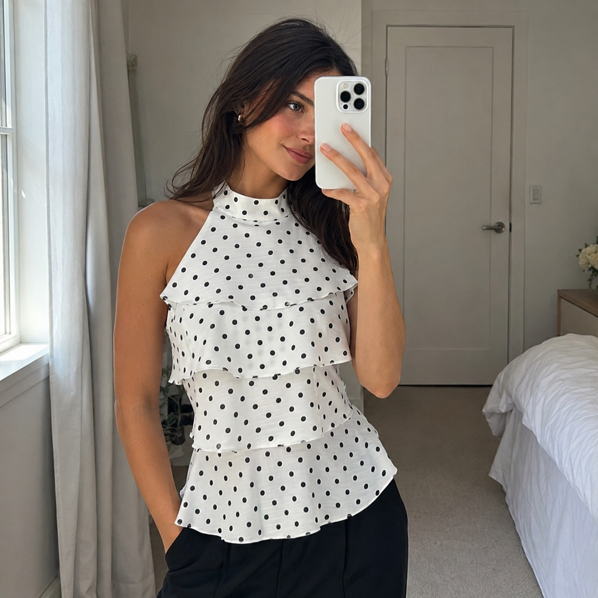 Das Celeste Rüschen-Neckholder-Top
