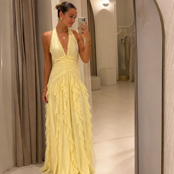 Das Seraphina Rüschen-Maxikleid