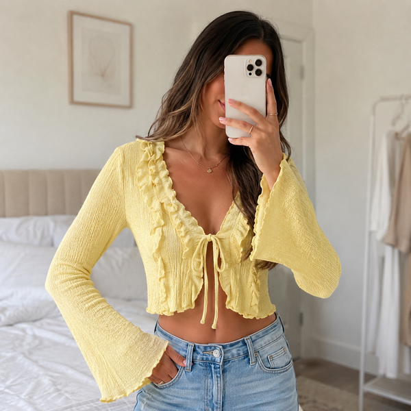 The Solène Ruffle Tie Top
