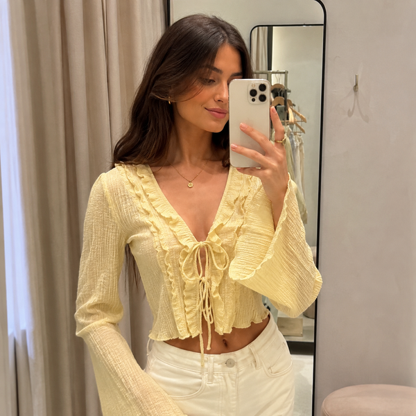 The Solène Ruffle Tie Top