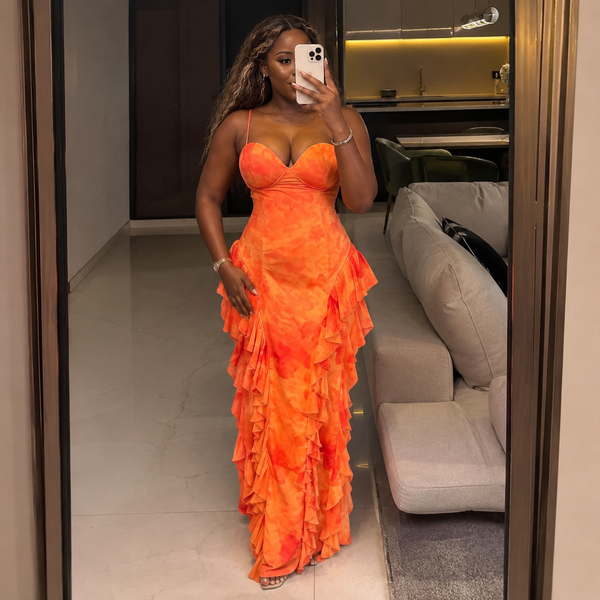 Ruffled Statement Maxi Dress