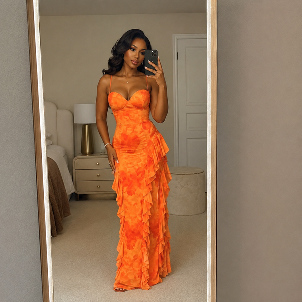 Ruffled Statement Maxi Dress