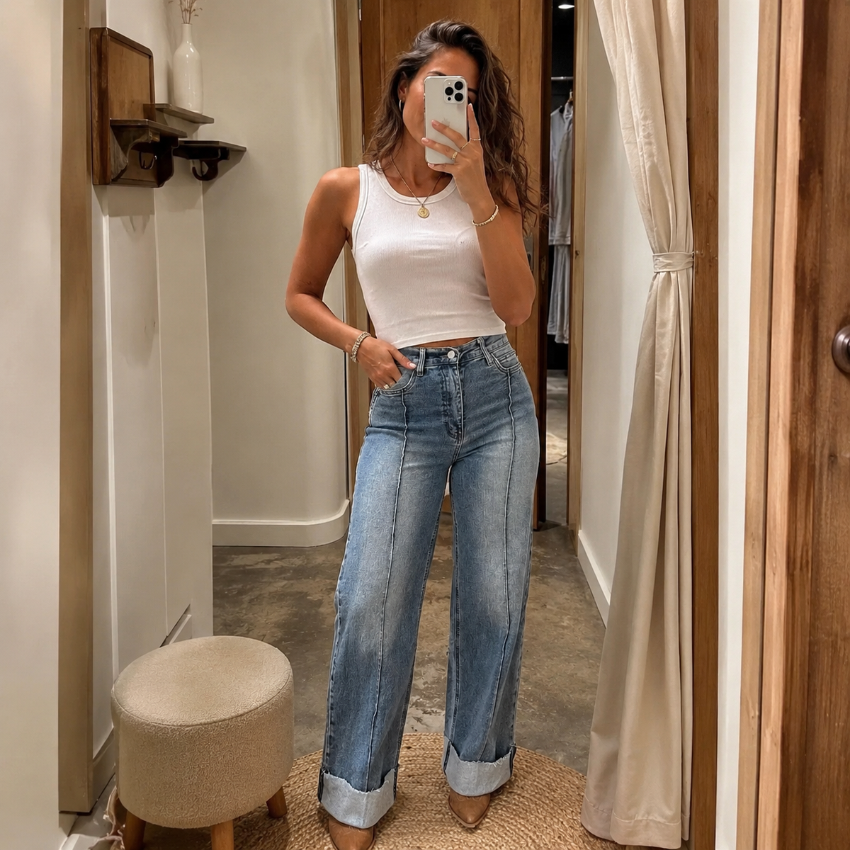 Effortless High-Waist Wide-Leg Jeans