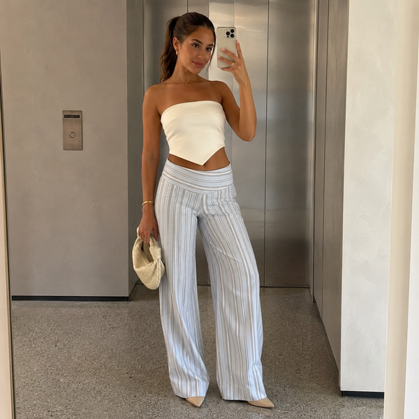 Pantalon fluide à jambes larges