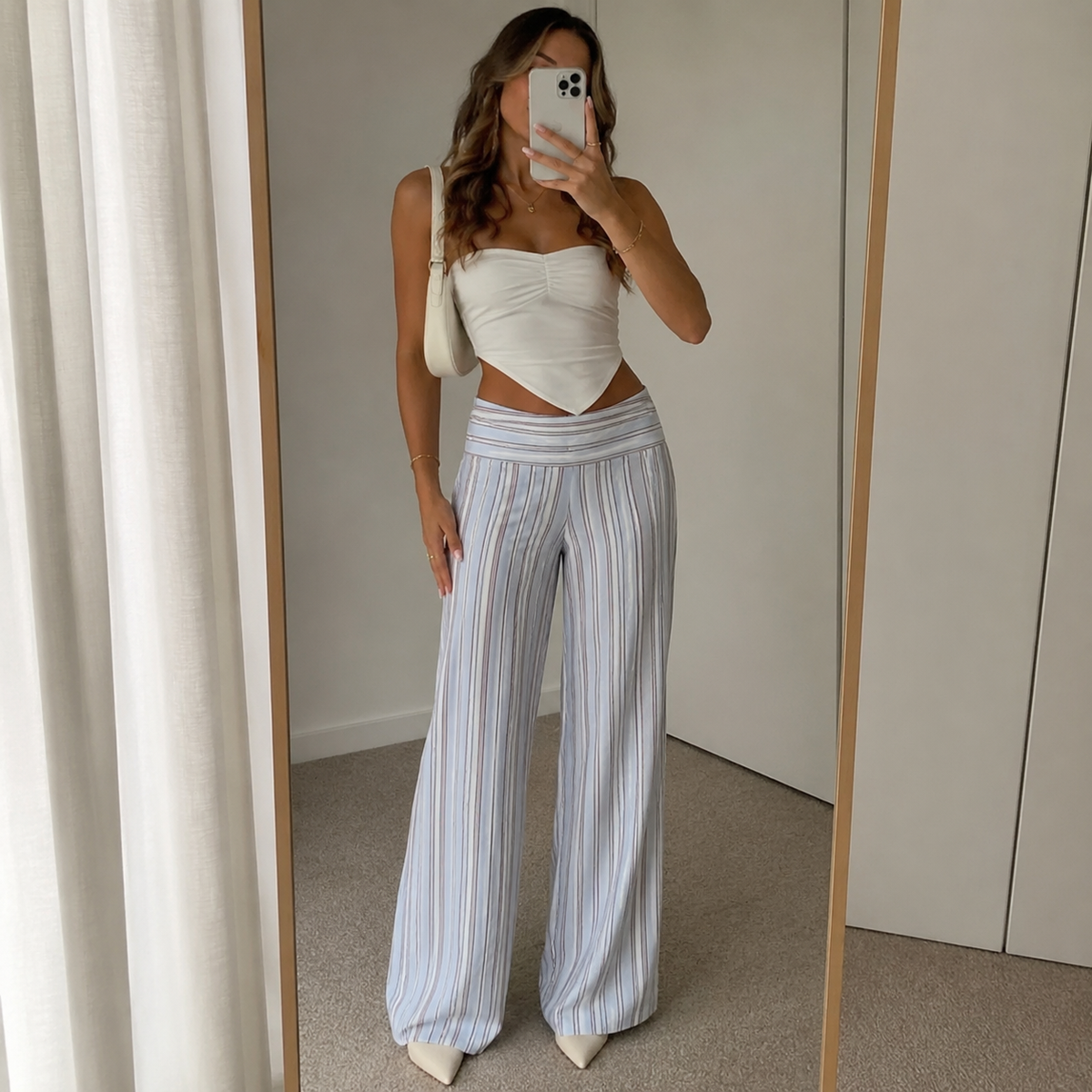 Pantalon fluide à jambes larges