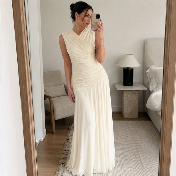 Draped Column Gown 1