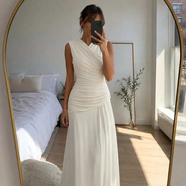 Draped Column Gown 4