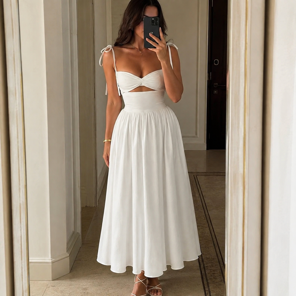 Tie-Strap Cutout Gown 2