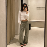 Pleated Wide Trousers 3
