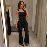 Fringe Flare Trousers 2