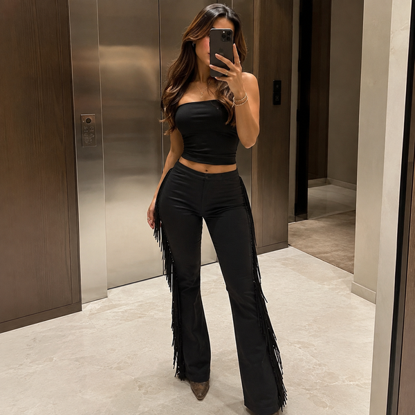 Fringe Flare Trousers 4