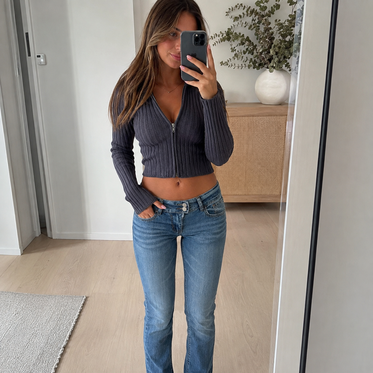 Ribbed Cropped Cardigan 3