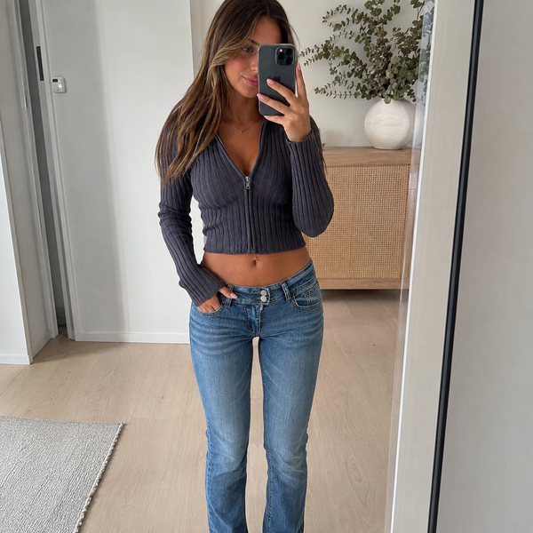 Ribbed Cropped Cardigan 3