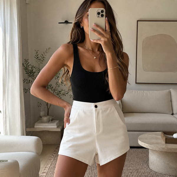 La jupe-short Solène ajustée