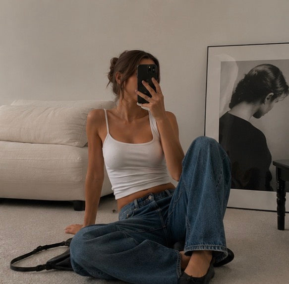 Low-Rise-Weite-Bein-Jeans
