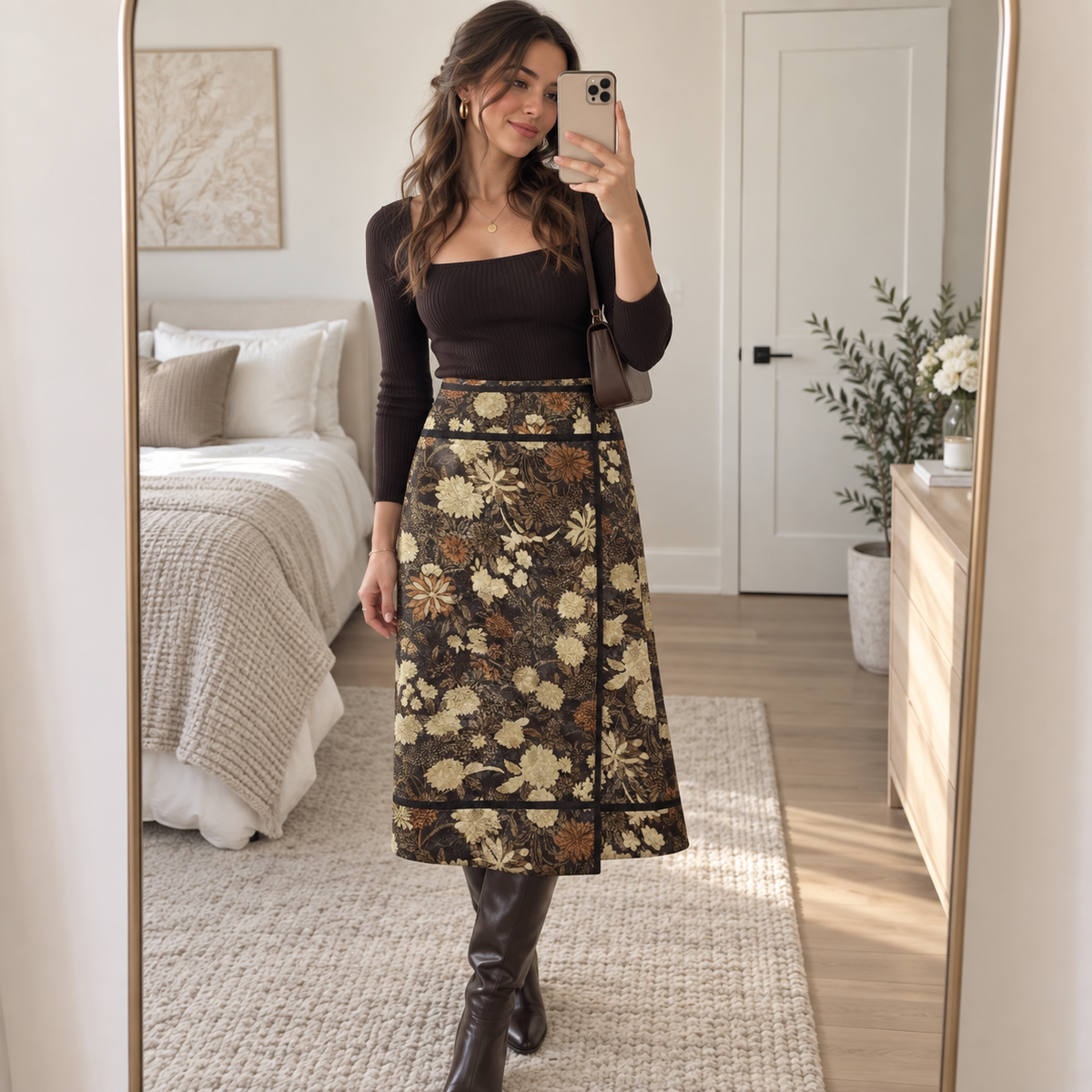 Floral Midi Skirt 4