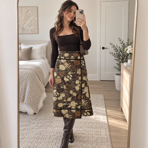 Floral Midi Skirt 4