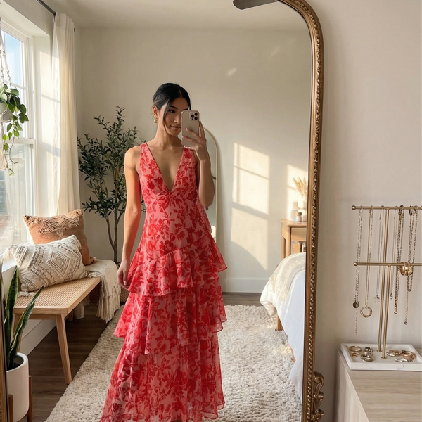 Floral Tiered Maxi Dress