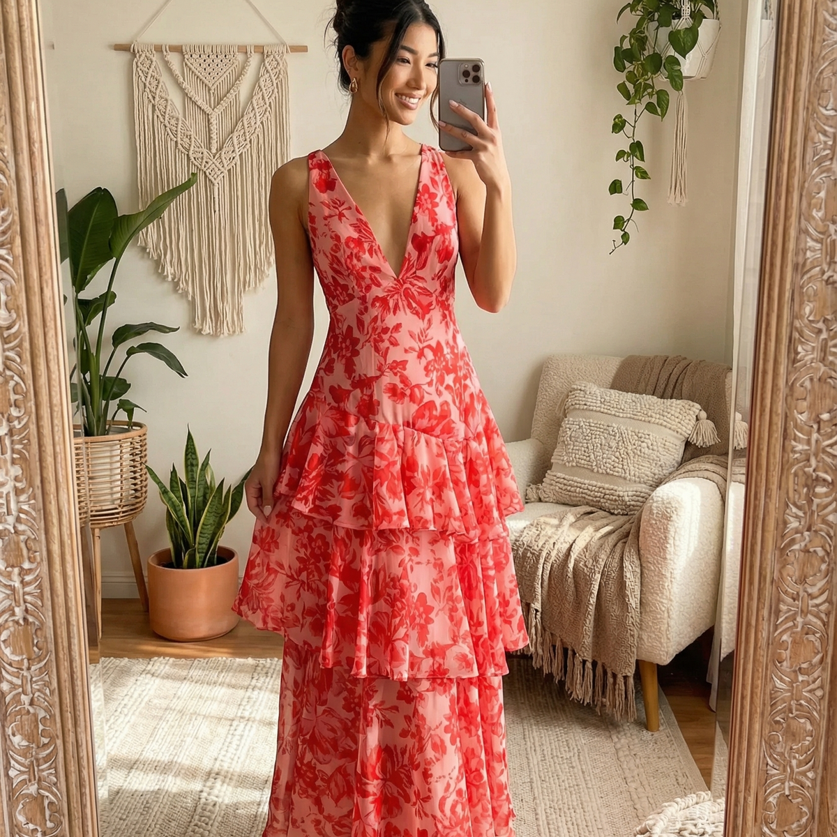 Floral Tiered Maxi Dress