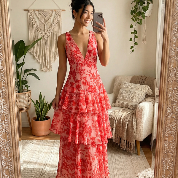 Floral Tiered Maxi Dress