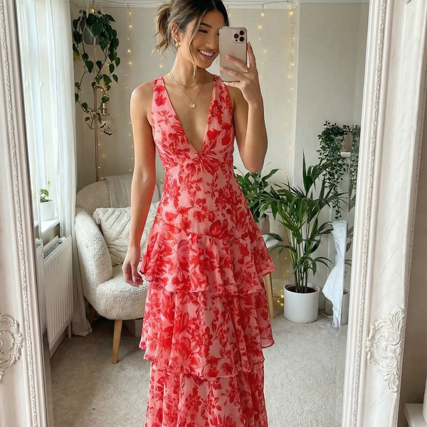 Floral Tiered Maxi Dress