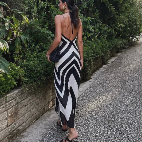 Geometric Halter Maxi 1