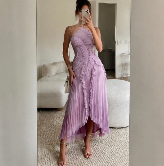 Pleated Ruffle Halter 2