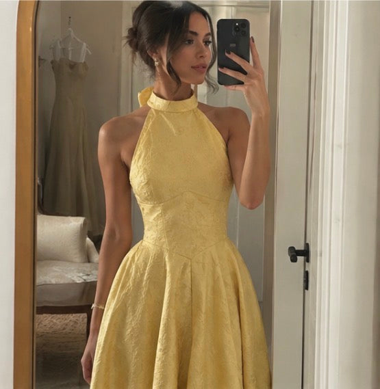 Halter A-Line Gown 3