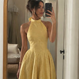 Halter A-Line Gown 3