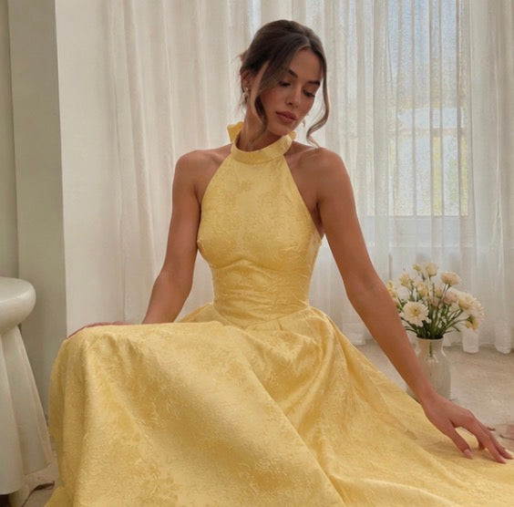 Halter A-Line Gown 1