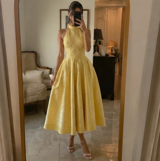 Halter A-Line Gown 4