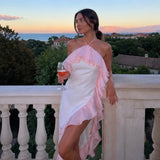 Ruffled Halter Silhouette 1